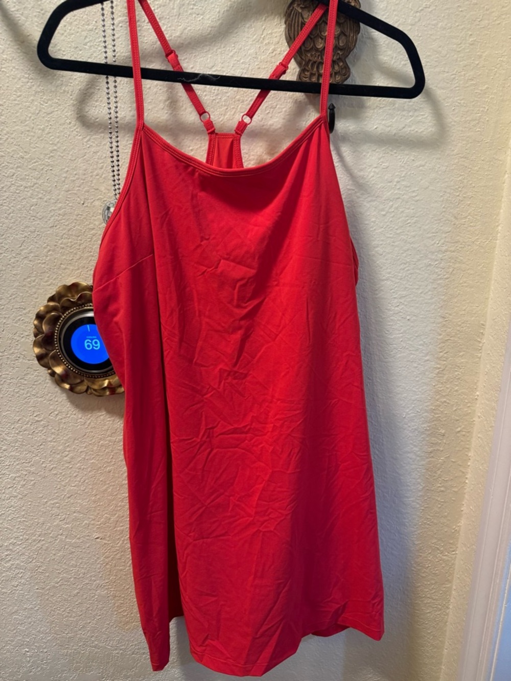 all in motion Red Mini Dress with Strappy Back